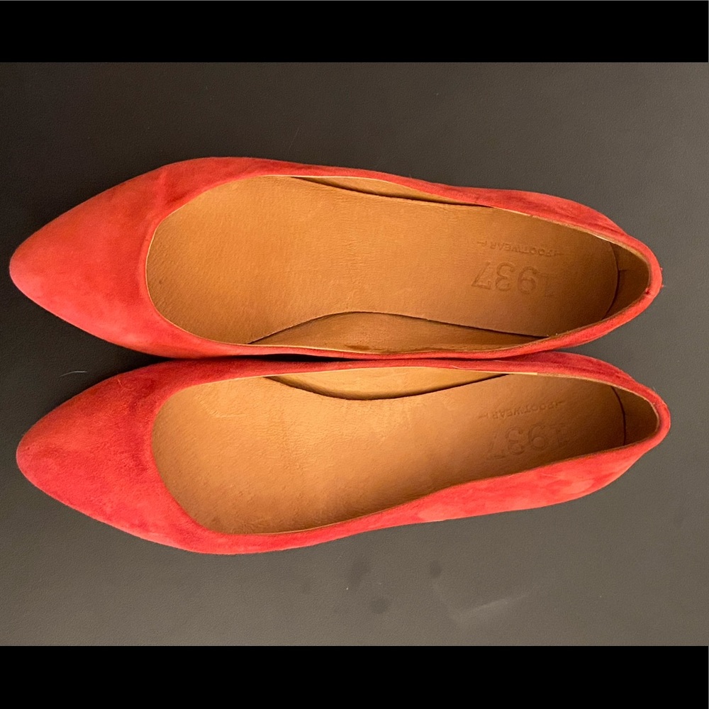 Red Madewell 1937 Pointed Ballet Flats